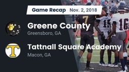 Recap: Greene County  vs. Tattnall Square Academy  2018