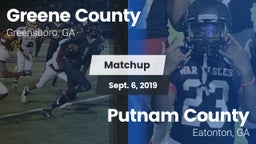 Matchup: Greene County vs. Putnam County  2019