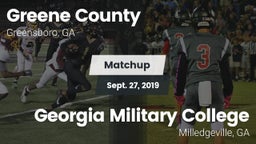 Matchup: Greene County vs. Georgia Military College  2019