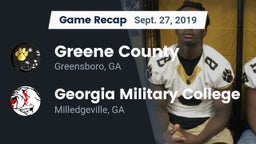 Recap: Greene County  vs. Georgia Military College  2019