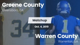 Matchup: Greene County vs. Warren County  2019