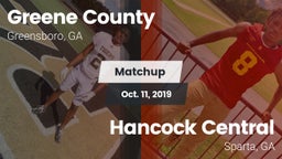 Matchup: Greene County vs. Hancock Central  2019
