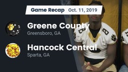 Recap: Greene County  vs. Hancock Central  2019