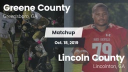 Matchup: Greene County vs. Lincoln County  2019