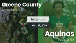 Matchup: Greene County vs. Aquinas  2019