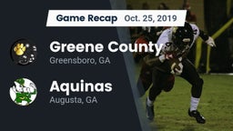 Recap: Greene County  vs. Aquinas  2019