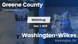 Matchup: Greene County vs. Washington-Wilkes  2019