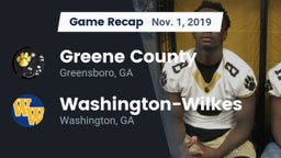 Recap: Greene County  vs. Washington-Wilkes  2019