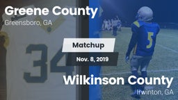 Matchup: Greene County vs. Wilkinson County  2019