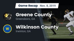 Recap: Greene County  vs. Wilkinson County  2019