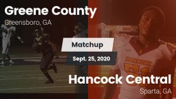 Matchup: Greene County vs. Hancock Central  2020