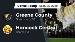 Recap: Greene County  vs. Hancock Central  2020