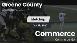 Matchup: Greene County vs. Commerce  2020