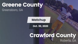 Matchup: Greene County vs. Crawford County  2020