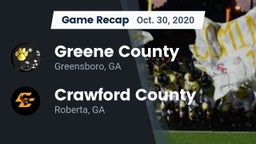 Recap: Greene County  vs. Crawford County  2020
