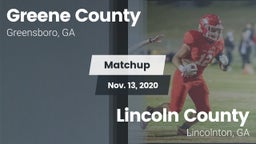 Matchup: Greene County vs. Lincoln County  2020