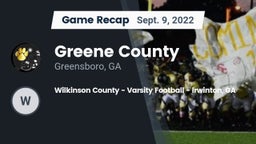 Recap: Greene County  vs. Wilkinson County  - Varsity Football - Irwinton, GA 2022