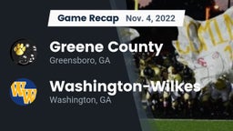 Recap: Greene County  vs. Washington-Wilkes  2022