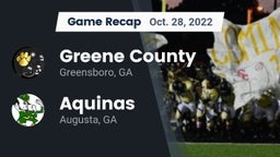Recap: Greene County  vs. Aquinas  2022