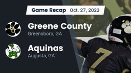 Recap: Greene County  vs. Aquinas  2023