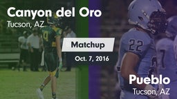 Matchup: Canyon del Oro vs. Pueblo  2016