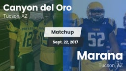 Matchup: Canyon del Oro vs. Marana  2017