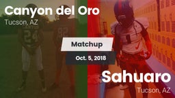 Matchup: Canyon del Oro vs. Sahuaro  2018