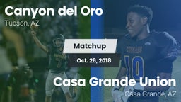 Matchup: Canyon del Oro vs. Casa Grande Union  2018