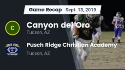 Recap: Canyon del Oro  vs. Pusch Ridge Christian Academy  2019