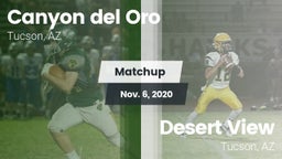Matchup: Canyon del Oro vs. Desert View  2020