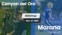 Matchup: Canyon del Oro vs. Marana  2020