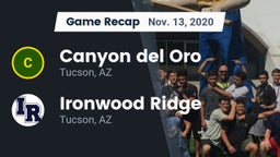 Recap: Canyon del Oro  vs. Ironwood Ridge  2020