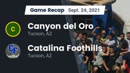 Recap: Canyon del Oro  vs. Catalina Foothills  2021
