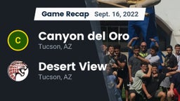 Recap: Canyon del Oro  vs. Desert View  2022