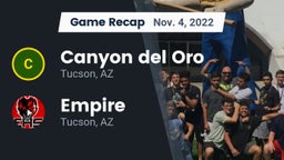 Recap: Canyon del Oro  vs. Empire  2022