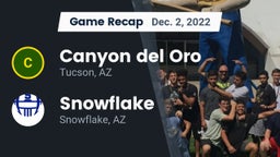 Recap: Canyon del Oro  vs. Snowflake  2022
