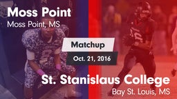 Matchup: Moss Point vs. St. Stanislaus College 2016