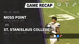 Recap: Moss Point  vs. St. Stanislaus College 2016