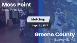 Matchup: Moss Point vs. Greene County  2017