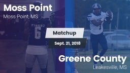 Matchup: Moss Point vs. Greene County  2018