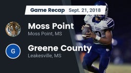 Recap: Moss Point  vs. Greene County  2018
