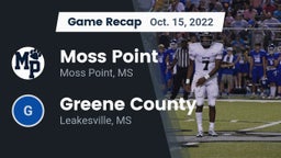 Recap: Moss Point  vs. Greene County  2022