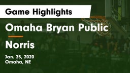 Omaha Bryan Public  vs Norris  Game Highlights - Jan. 25, 2020