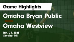 Omaha Bryan Public  vs Omaha Westview  Game Highlights - Jan. 21, 2023