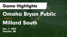 Omaha Bryan Public  vs Millard South  Game Highlights - Jan. 7, 2023