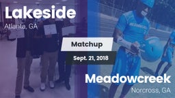 Matchup: Lakeside vs. Meadowcreek  2018