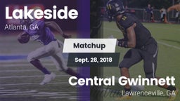 Matchup: Lakeside vs. Central Gwinnett  2018
