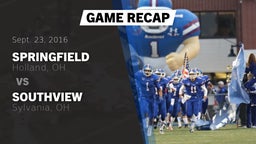 Recap: Springfield  vs. Southview  2016