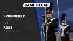 Recap: Springfield  vs. Ross  2016