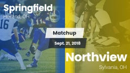 Matchup: Springfield vs. Northview  2018